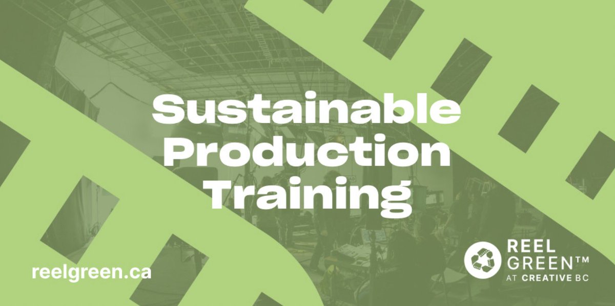 On April 14, #ReelGreen is hosting  Sustainable Production Training. Upon successful completion of the course, attendees will:
🍃Understand production's impact &amp; how to reduce it
🍃Discover resources
🍃 How to collect &amp; report data

Learn more: creativebc.com/calendar/reel-… #BCFilm