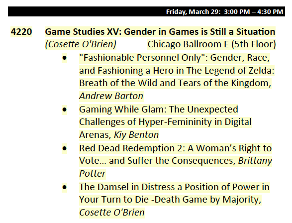 edmondchang's tweet image. My first panel of #PCAACA2024... #GAMESTUDIESXV Gender in Games Is Still a Situation...