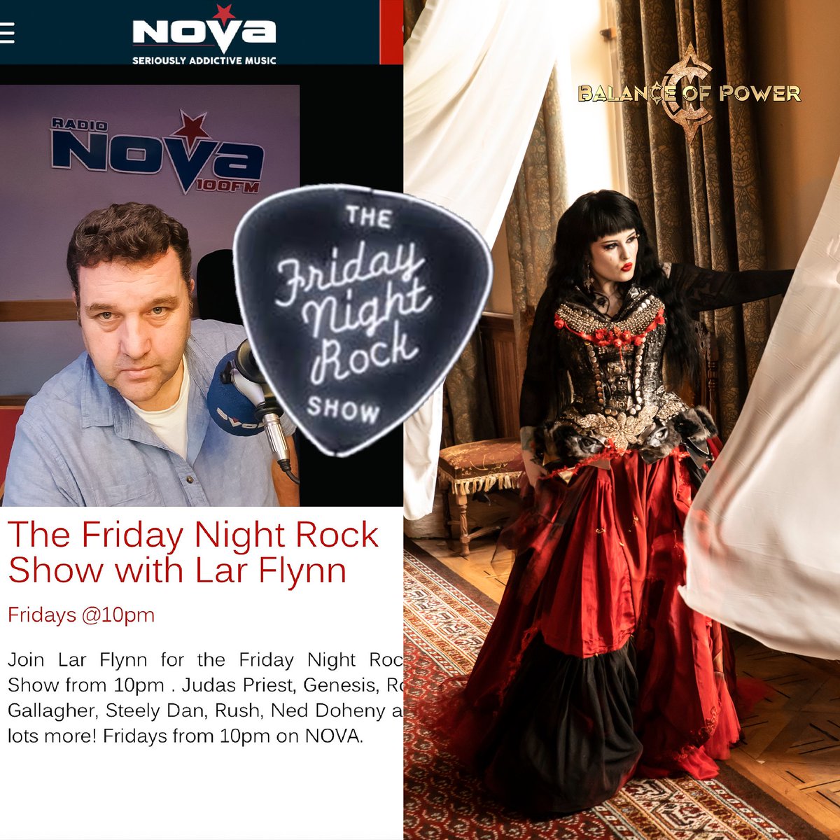 🤘thrilled tonight to feature our new single  with <a href="/larflynn/">Lar Flynn</a> on The Friday Night Rock Show on <a href="/radionova100/">Radio Nova 100</a> in Hazel's home country of Ireland, Tune in!! play.nova.ie/radio-player/ We really appreciate the support Nova, and @hazeljaderogers loves you 🥰 #NewMusicFriday #rockmusic