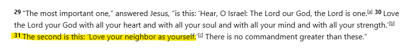 Shoehunter5's tweet photo. @FearlessExpress @OW_Trillen @PhiloTragus @thefailingstoic @hookskat Slavery has existed throughout humanity's existence. In all countries and cultures to this day. I've addressed that there were Biblical limitations in a world that didn't limit slavery.  Tell me how Mark 12:31  is compatible with slavery. https://t.co/Aa7yltIukz