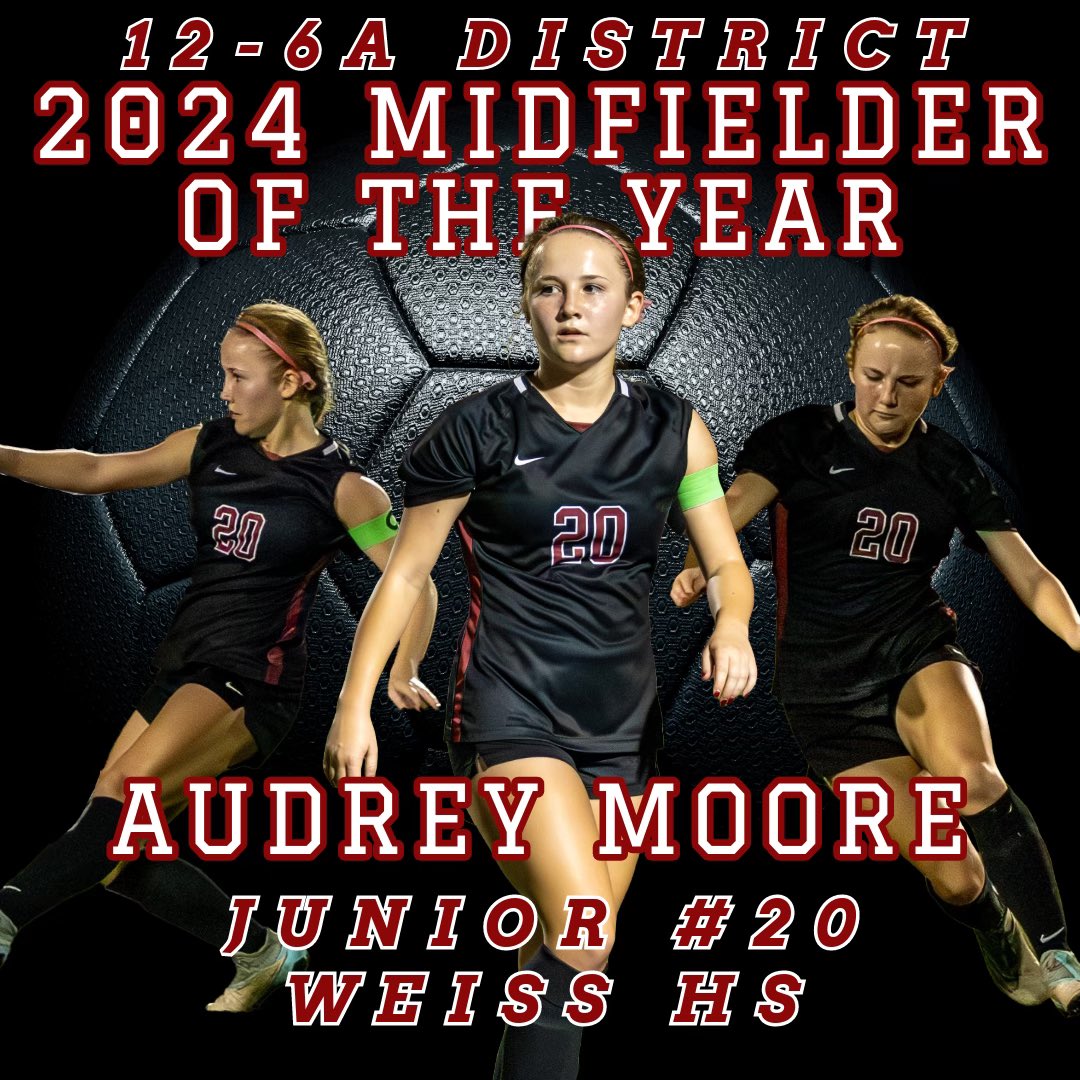 Weiss_WSoccer's tweet photo. District 12-6A Midfielder of the Year! #MVP #PackProud https://t.co/b3DhCegaVq