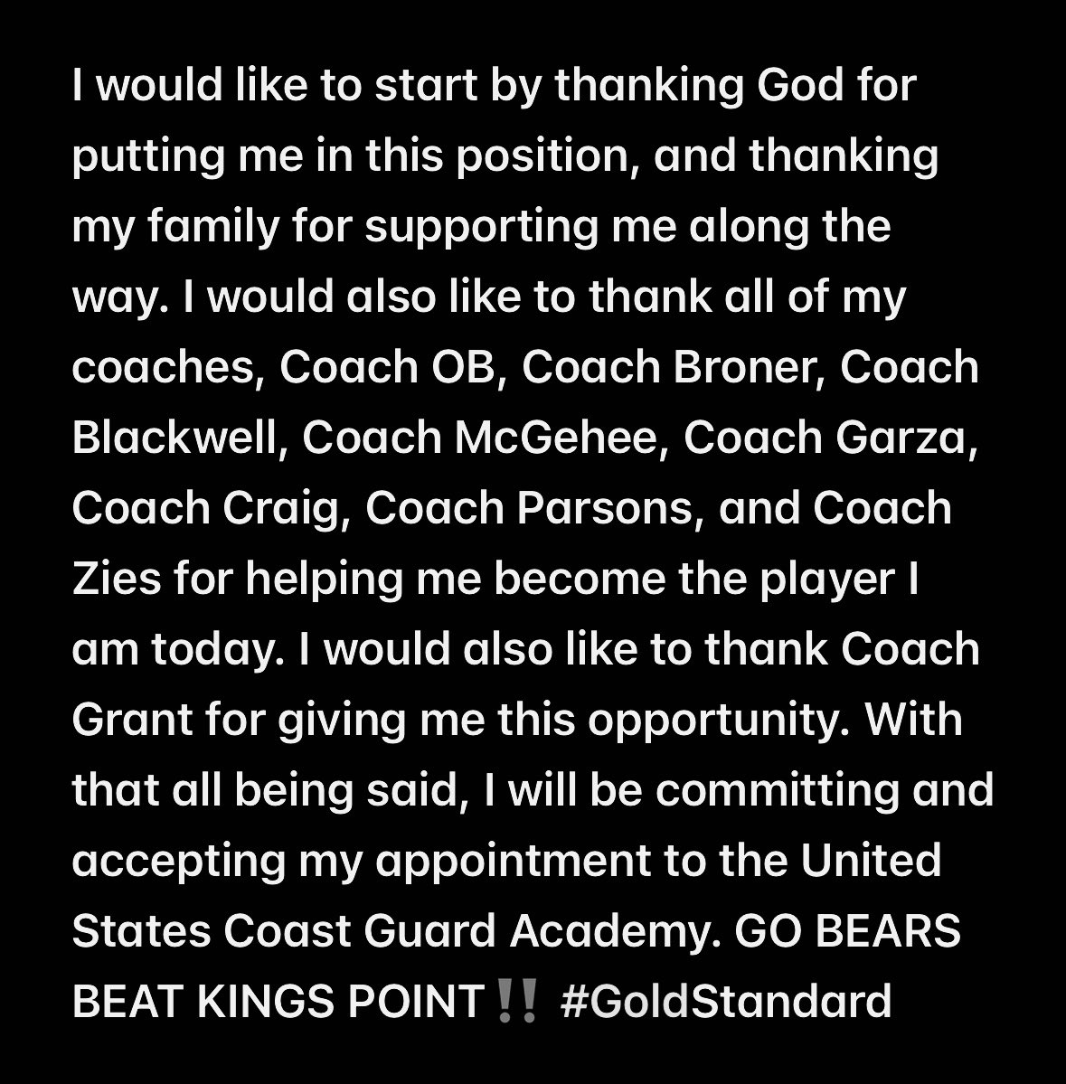 𝟐𝟏𝟎➡️𝟖𝟔𝟎 All Glory To God. #GoldStandard 💙💛🤞 #committed #SemperParatus #BeatKingsPoint •—————————• @CoachCCGrant @CoachKyleZies @CoachGGarza @Ted_Houlihan @CoachHolly @StJPII_FB @TXPrivateFBGuy @dctf @satxhsfb @TXPSMedia @Wp_Graphics