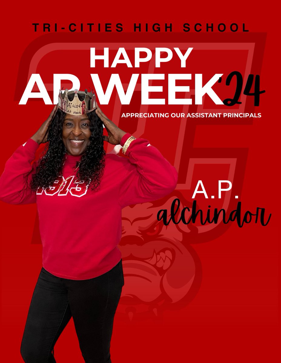 Kicking off our lead in to Assistant Principal’s Week celebrating Raquel Alcindor @TricitiesAp and her contributions to Bulldog Nation! We ❤️ you! @DrTamaraCandis @FultonCoSchools