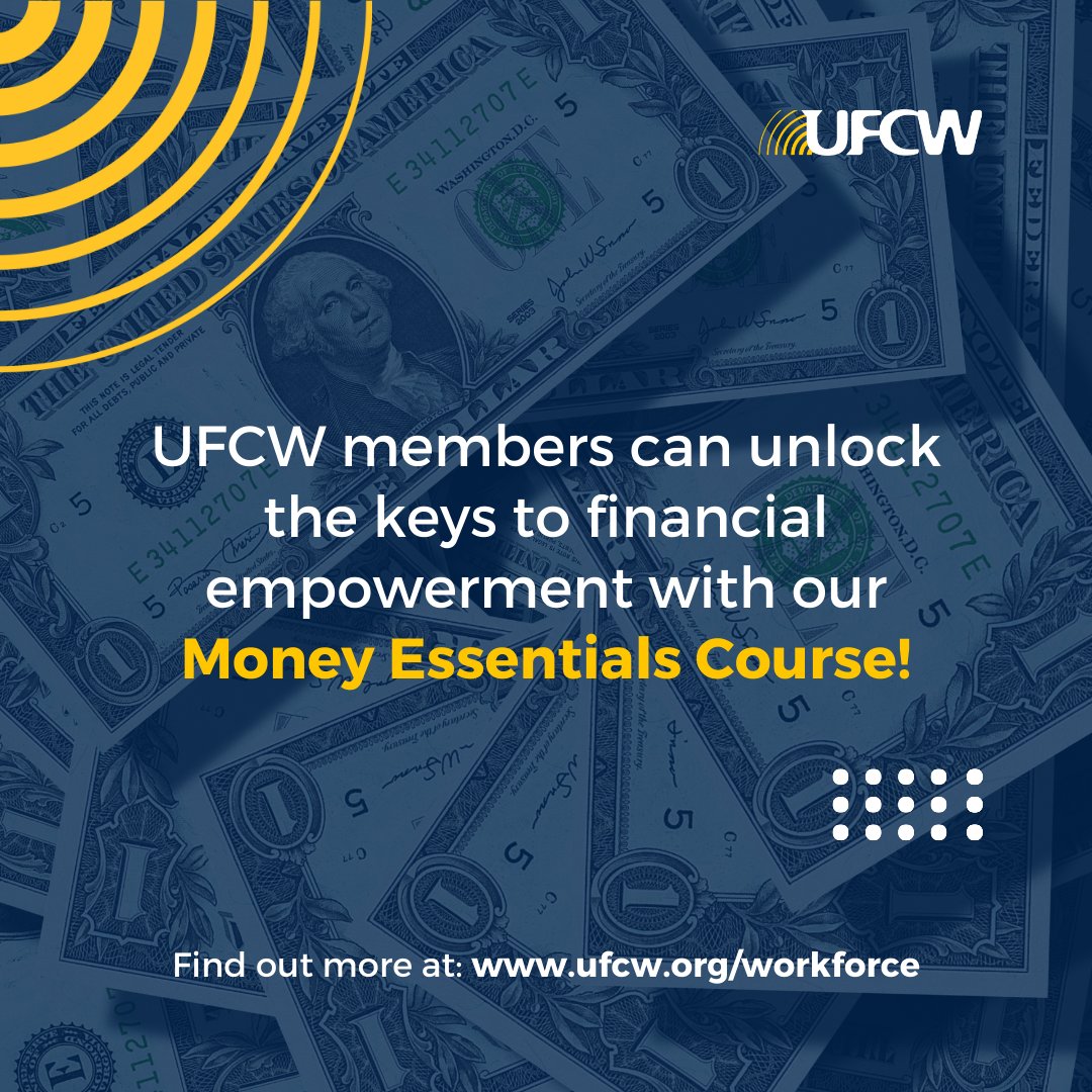 UFCW members can unlock the keys to financial empowerment with our Money Essentials Course. From crafting budgets to setting financial goals, navigating credit, and mastering loan applications – we've got you covered! ➡️ bit.ly/3N3FRri