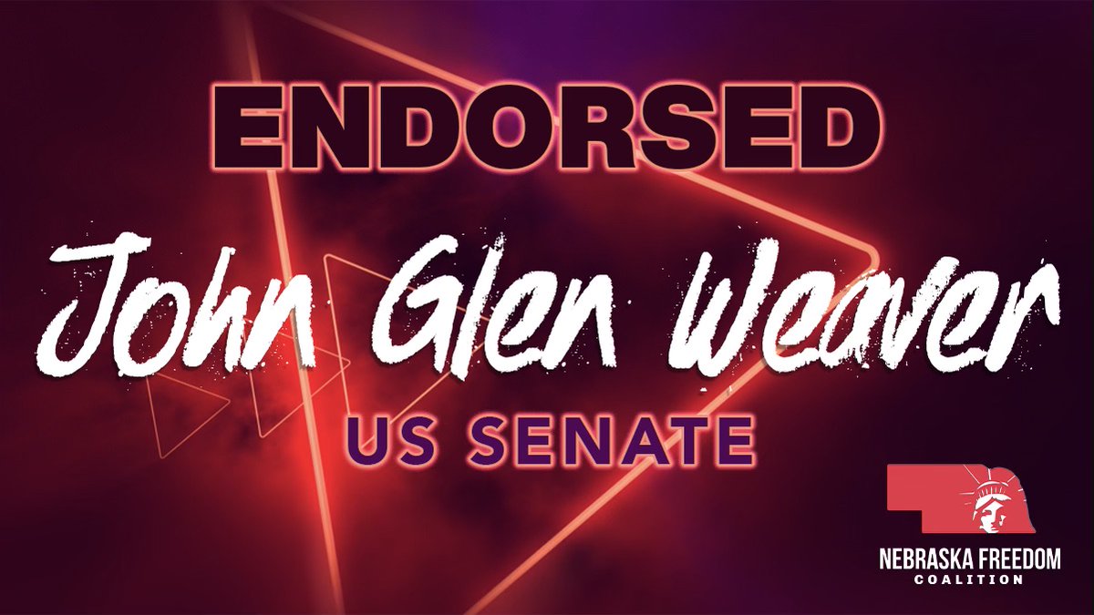 NebraskaFreedom's tweet photo. Happy #FreedomFriday, Folks! 🇺🇸
Today, we’re bringing you our first round of endorsements for the upcoming Nebraska Primary on May 14th! 🗳
First up, we’re dropping endorsements for our federal races - and what we’re sure will come as absolutely SHOCKING to everyone 😉 - we are endorsing Dan Frei for Nebraska’s Second Congressional District and John Glen Weaver for Senate.
For months, patriots across the state and country pleaded for someone new to run in Nebraska’s Second Congressional District. Dan Frei, no stranger to challenging NE-02’s incumbent, stepped up to the plate and answered the call. As a successful businessman and whole hearted family man, Dan understands that time is of the essence for our country. Dan recognizes that our southern border invasion, ballooning national debt & spending, and overall moral societal decay is crippling our country for generations to come. He knows that DC Loyalists and the Washington Establishment aren't looking out for our families’ best interests - only their own. Dan has the overall courage and fortitude to stand up for Nebraska, say enough is enough, and bring common sense and integrity back to CD2.
From the onset, Lt Col Ret. John Glenn Weaver has run an honorable campaign and barnstormed the entire state, racking up dozens of county party endorsements. With a military career that spanned 22 years and 11 deployments, Weaver isn't afraid to face things head-on. He isn't beholden to the uniparty loyalists that are plaguing our country. We're confident Lt Col Ret. John Glenn Weaver would represent Nebraska well in the United States Senate. As he continues to travel the state and meet with voters face to face, more and more Nebraskans are seeing the same thing. He's right on policy, right on his reasons for running, and right for America.
Both of these men have been endorsed by the Republican Party of Nebraska and we unequivocally support them both in their respective races. We hope they can earn y’all’s support. Learn more about them at their pages and websites below, and don’t forget to cast your ballots for Dan Frei for Congress and Lt Col Ret. John Glen Weaver for Senate on May 14th, Nebraska! ✅
@Frei4Nebraska, https://t.co/exPQMvbJjB
@JGWeaverNE, https://t.co/LFPwQNoz6o
NOTE: Our endorsements are a closed process by unanimous decision from our board of directors. We do not coordinate with campaigns, we do not ask candidates if they want our endorsement, and we do not take endorsement requests. The candidates that we are endorsing in this primary are those we have had personal conversations with, developed relationships with, seen put in the work on the ground, or that we simply believe to be the best candidates for the job. The exclusion of other candidates for endorsement does not necessarily negate our support for them - we are just withholding endorsements for a very select few candidates this primary season.