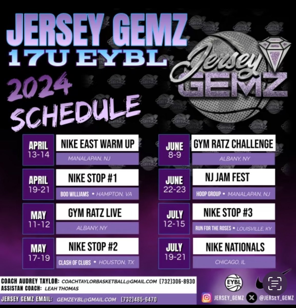 This is my schedule come check us out!!! Let’s goooo