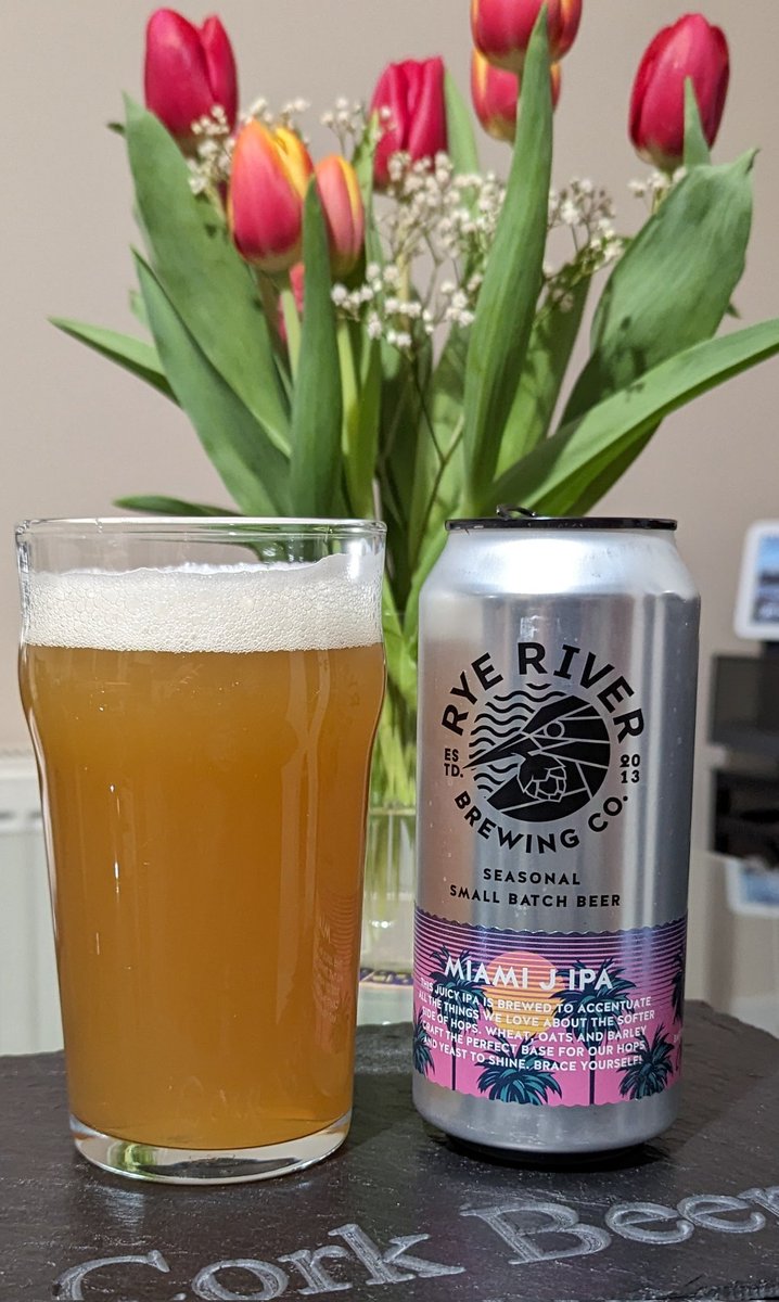 Kicking (Good) Friday beers off with batch 7 of @ryeriverbrewing Miami J IPA. Cheers all.