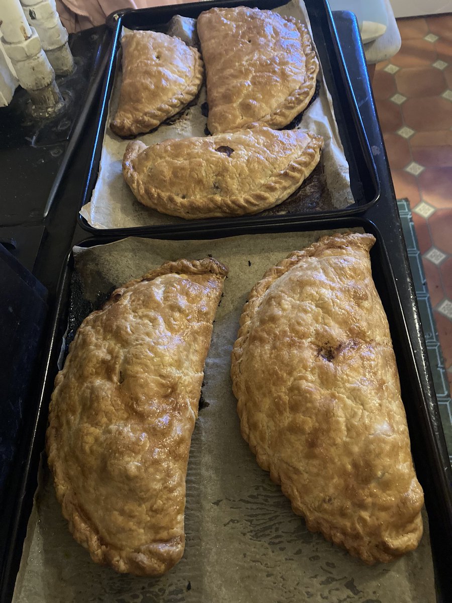 The one #GoodFriday #tradition I was able to be part of - Good Friday #pasties! A tray of golden loveliness! #Cornwall #Cornish #pasty #nationaldish #ansum