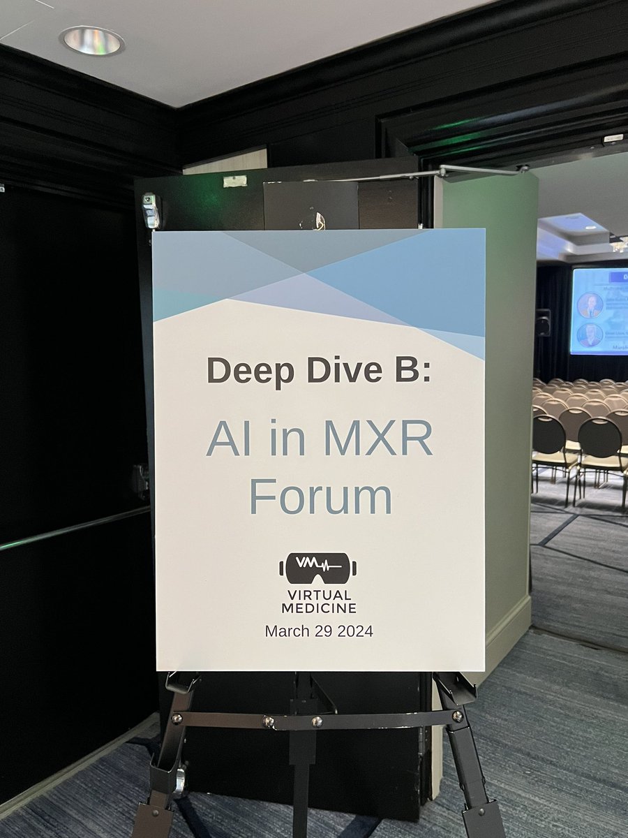 Ready to explore the future of #AI in #MXR? Don't miss at #vMed24's Deep Dive B panel! Moderator @BrennanSpiegel, leads experts including @JohnERubinMD, @LiranOmer, @RyanHarari, and @JesseCourtier. It's a session that's pushing the boundaries of healthcare innovation! 💡🔬