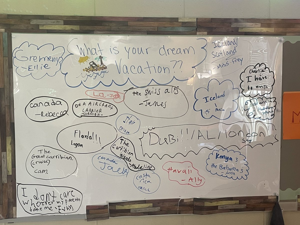 Jessica Frey (@missfrenchfrey1) on Twitter photo Our “Frey”day question was very much connected to the spring break theme! Can’t wait for our students to visit their dream vacations!! Enjoy your spring break and REST UP for some INTENSE INSTRUCTION when you get back!! @MrsAllie5 <a href="/SweetAppleES/">Sweet Apple Elem</a> Our “Frey”day question was very much connected to the spring break theme! Can’t wait for our students to visit their dream vacations!! Enjoy your spring break and REST UP for some INTENSE INSTRUCTION when you get back!! @MrsAllie5 <a href="/SweetAppleES/">Sweet Apple Elem</a>