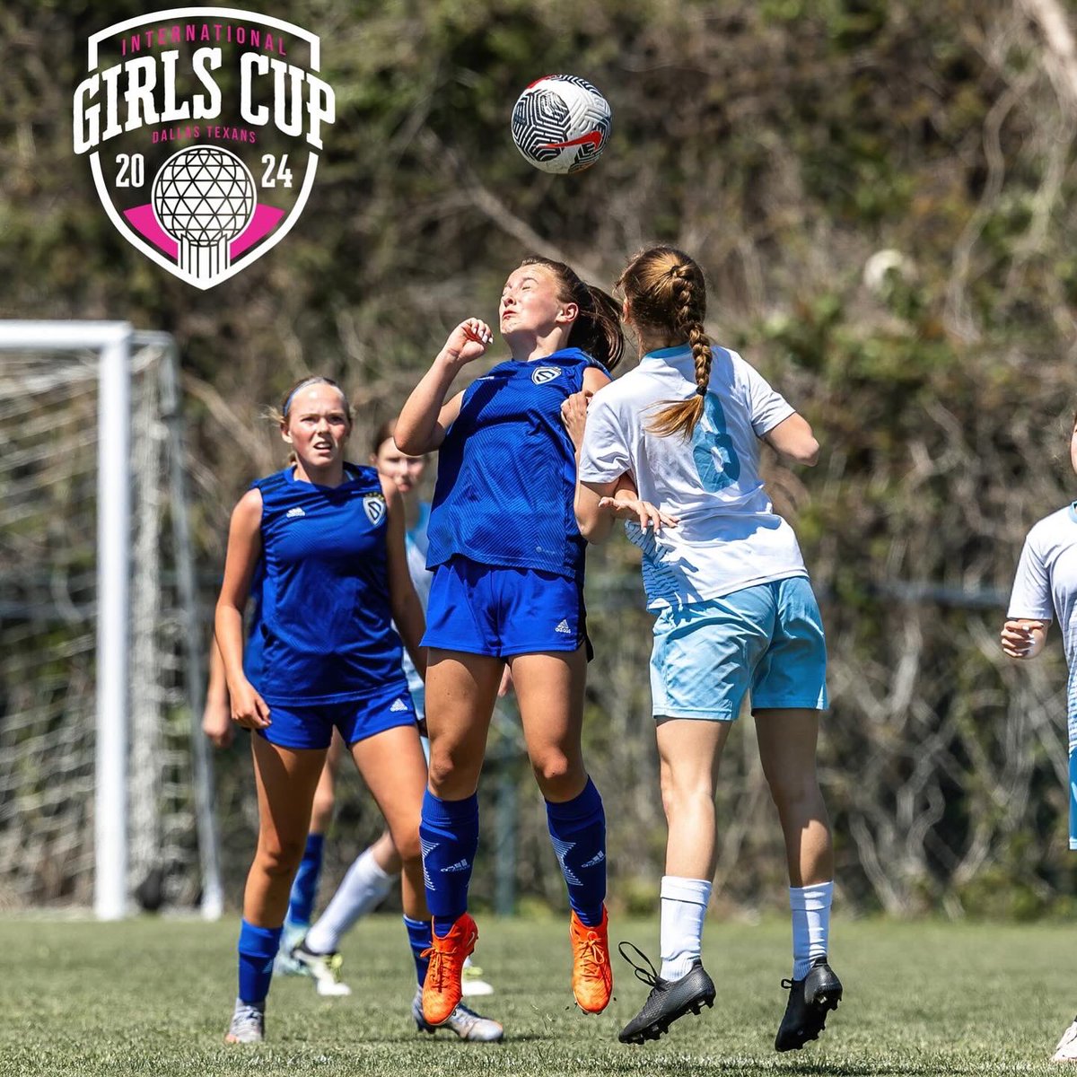 PixrGuy's tweet photo. This is a series we like to call, “Keep your HEAD in the game.”  These girls are using their heads. 

This is HER time. 

#dallastexansinternationalgirlscup #DTIGC2024 #thisishertime #headers #u90csports #pixrguy https://t.co/rBK9CDQGFU