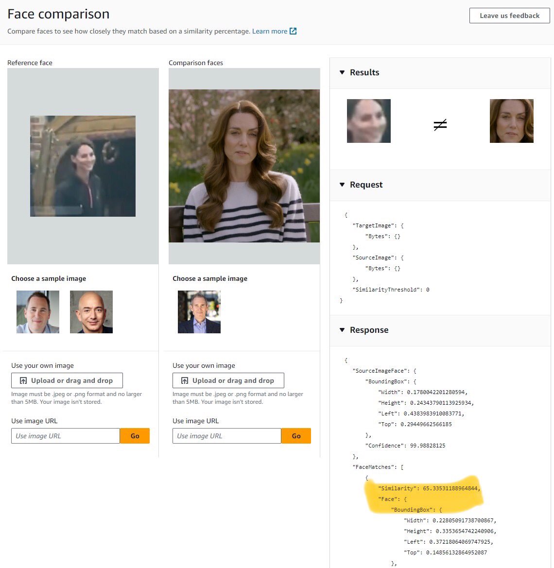 Christopher Bouzy of Spoutible, the tech genius just owned himself in trying to claim the farm shop video is faked. He used face comparison tools that you can Google and they showed that the photos are of the same woman! 🤣🤣🤣 I have highlighted the percentage match of each face…