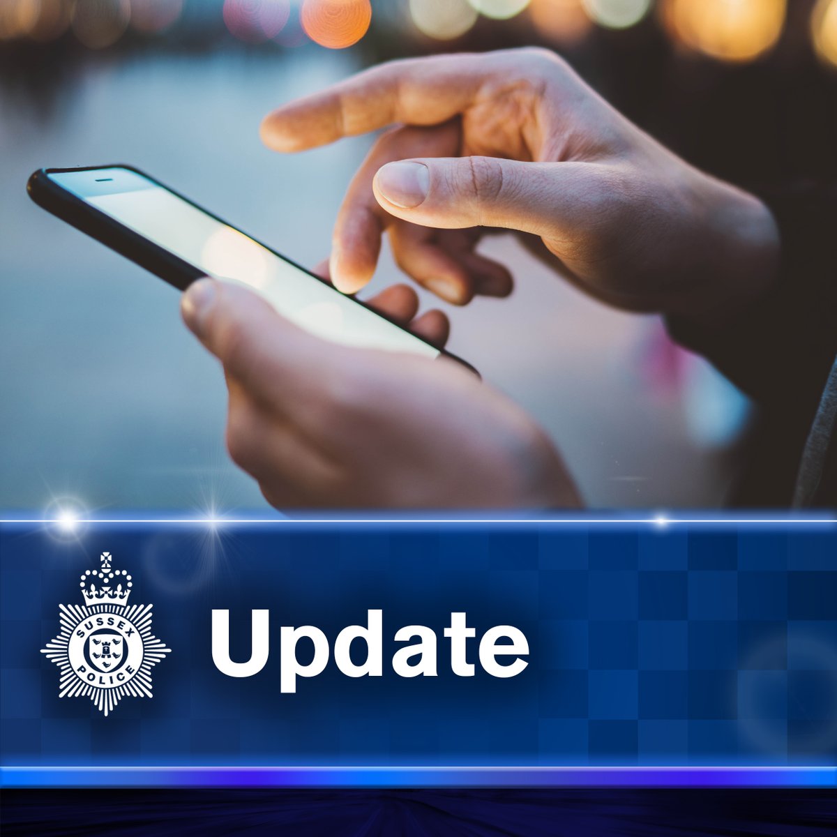 We are extremely sorry to update that a body has been found in the search for 19-year-old Lewis, who was reported missing from Littlehampton. His next of kin have been informed and our thoughts are with them at this incredibly difficult time.
