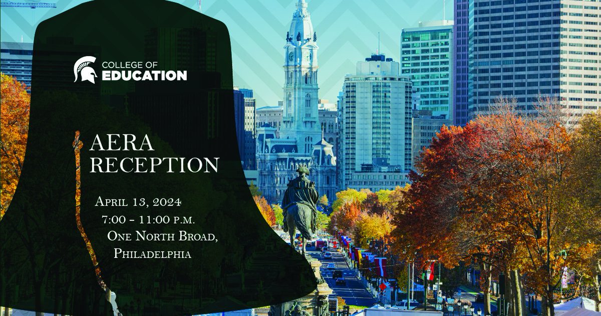 CAN'T MISS EVENT: Cancel your Saturday Night Plans! Paint the Night Green at the @MSUCollegeofEd reception at @AERA_EdResearch on April 13 at 7:00 p.m. Enjoy food & live music from the baddest band in Philly (ugofunk.com) RSVP now: spr.ly/6010ZczQi