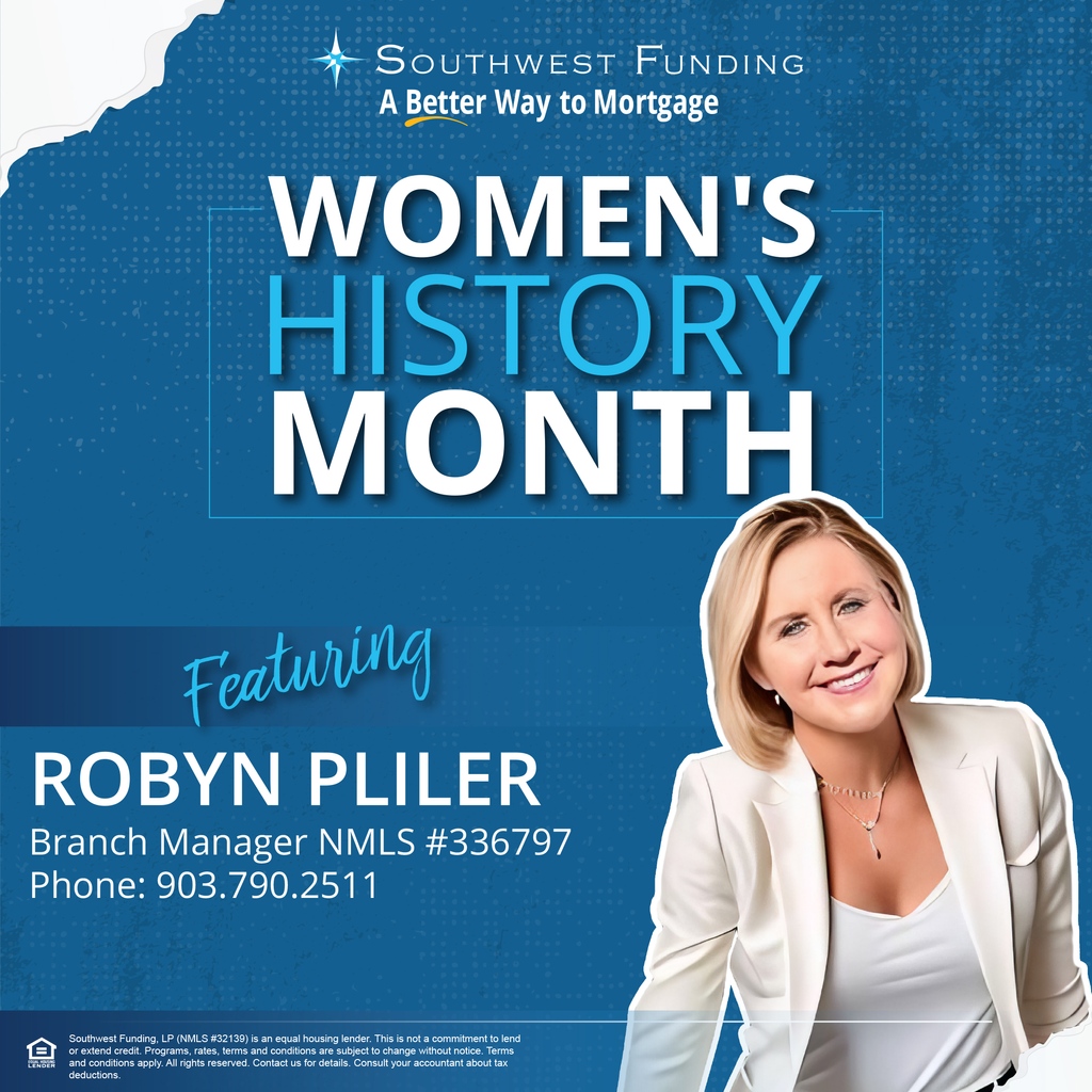Robyn Pliler at SWF Longview helps you achieve homeownership! Personalized service, and expert guidance - turn your dream home into reality. Contact Robyn today!

myloan.southwestfunding.com/borrower/signu…
.
.
.
#HomeOwnership #swfunding #greatplacetowork #southwestfunding #abetterwaytomortgage