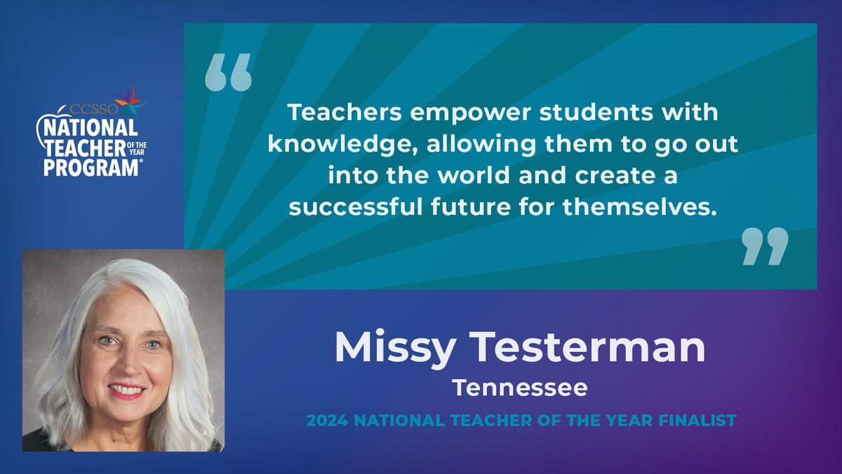 Teacher to Teacher! Check out Missy’s (@Missytesterman) message to educators below! #NTOY24 @TNedu