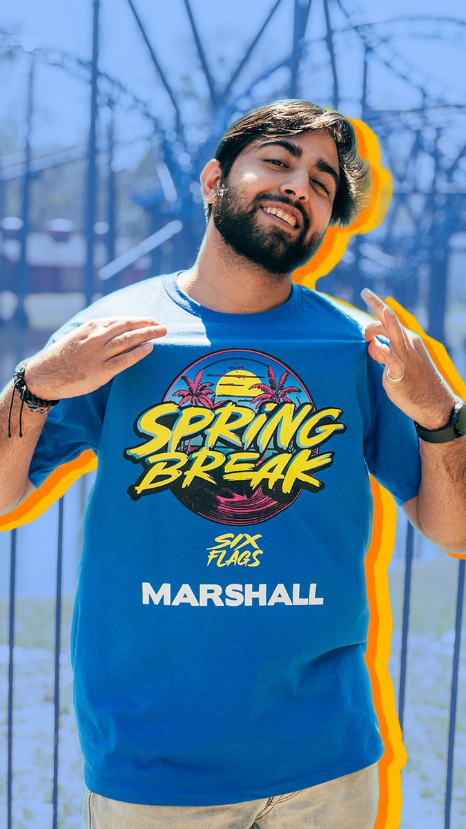 I just wish I could wear my own name on Six Flags merch. If only Six Flags sold new CUSTOM Spring Break tees. OH WAIT, THEY DO! #sixflags #springbreak #tshirts