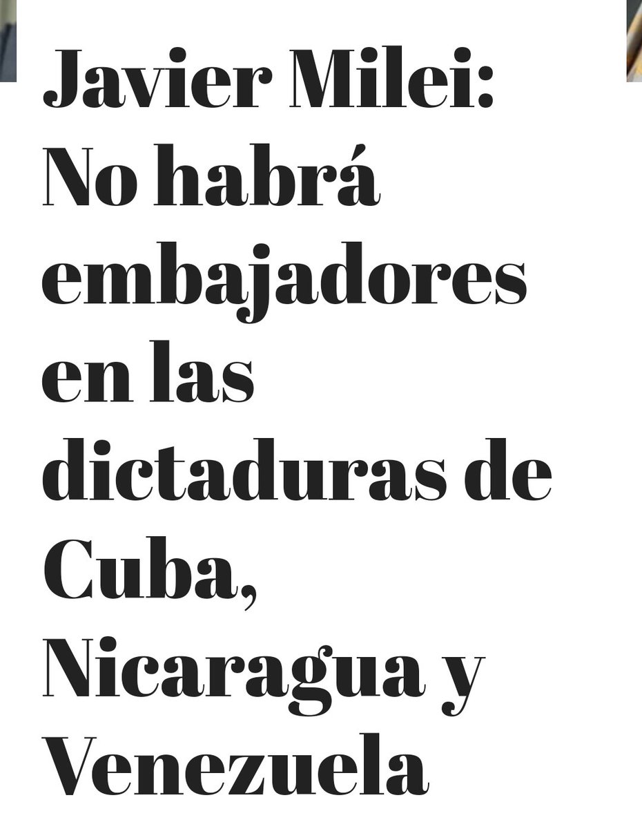 @BrunoRguezP Milei no designará embajador en tierras azotadas por dictadores . #CubaEstadoTerrorista 👆🇨🇺