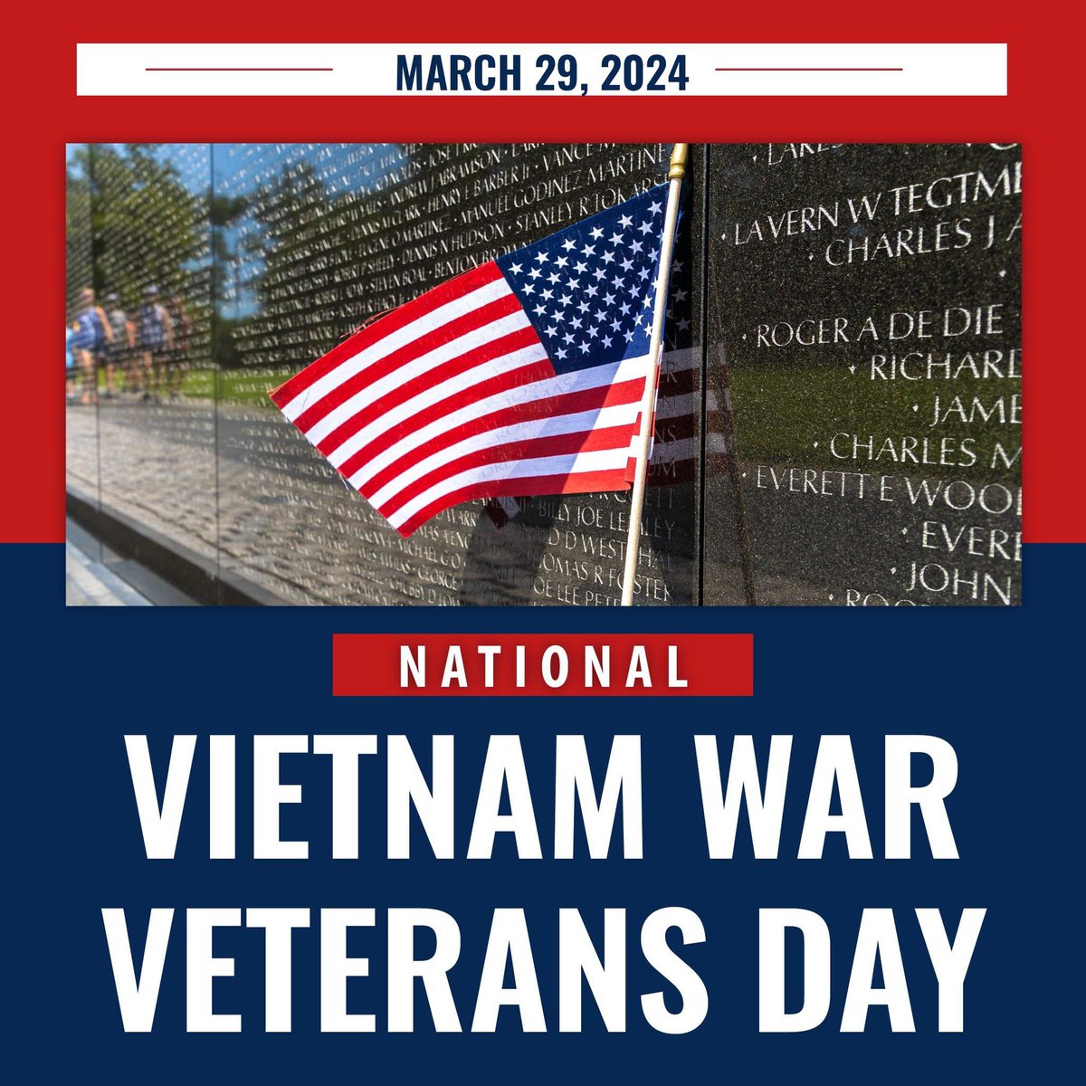 To all Vietnam veterans: Today and every day, thank you for your service, and welcome home.  #VietnamVeterans 
#VietnamVeteransDay