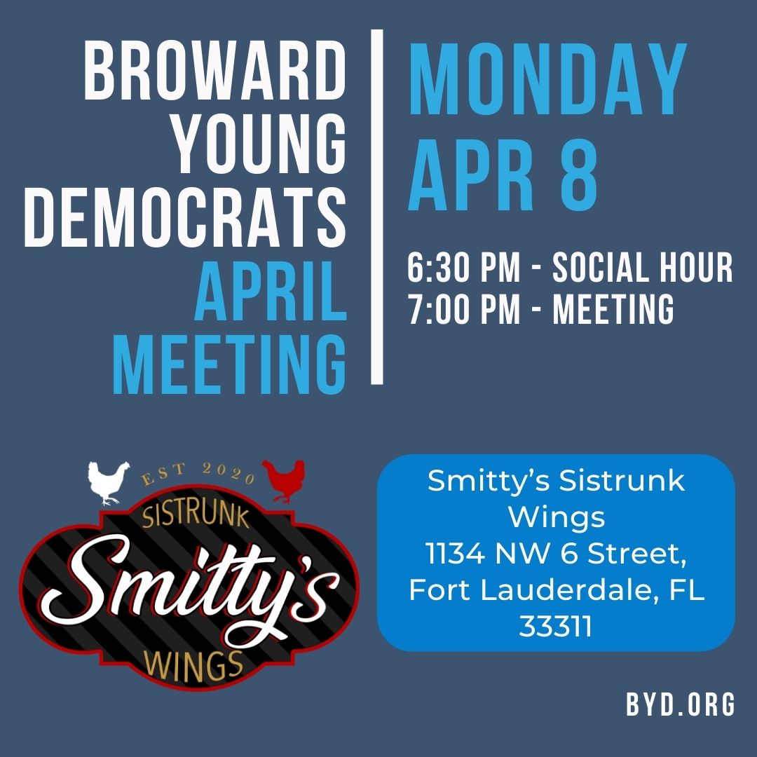 Time to spring for some wings with the BYD's! See you for our monthly April meeting at Smitty's Sistrunk Wings!