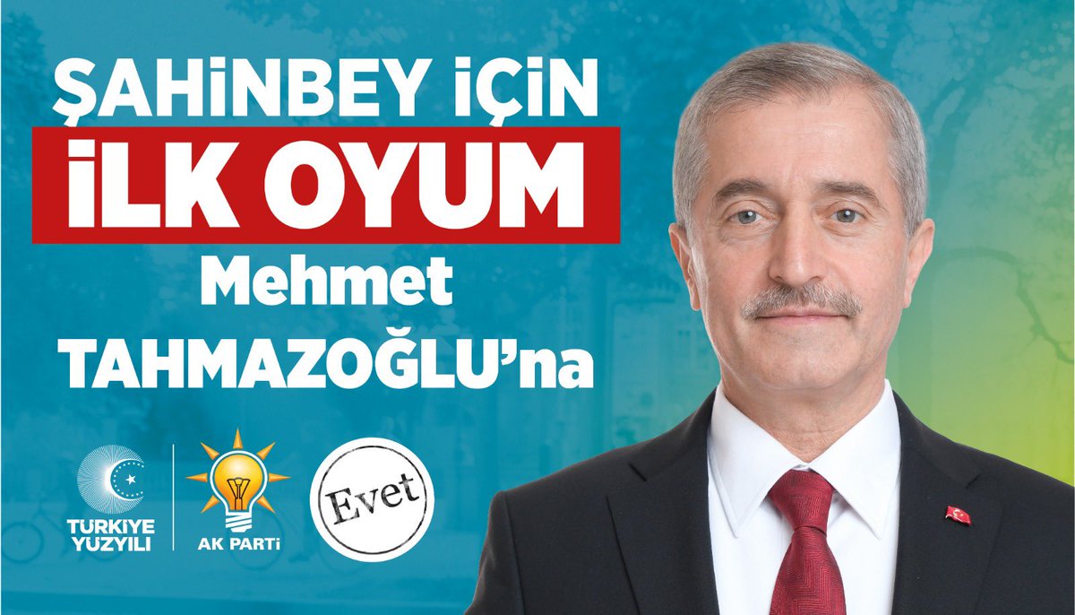 İl ve İlçeler 3 kademe Teşkilatımızın ve Cumhur ittifakının gayretleri ve çalışmalarıyla 31 Mart akşamı Şahinbey’de  biz kazanacağız.

#MehmetTahmazoğlu 

#HazırızKararlıyız 
#GüçlüGaziantep
#GercekBelediyecilik 
#Birliktebaşaracağız

<a href="/mtahmazoglu/">Mehmet Tahmazoğlu 🇹🇷</a> 
@mehmed_tiryaki