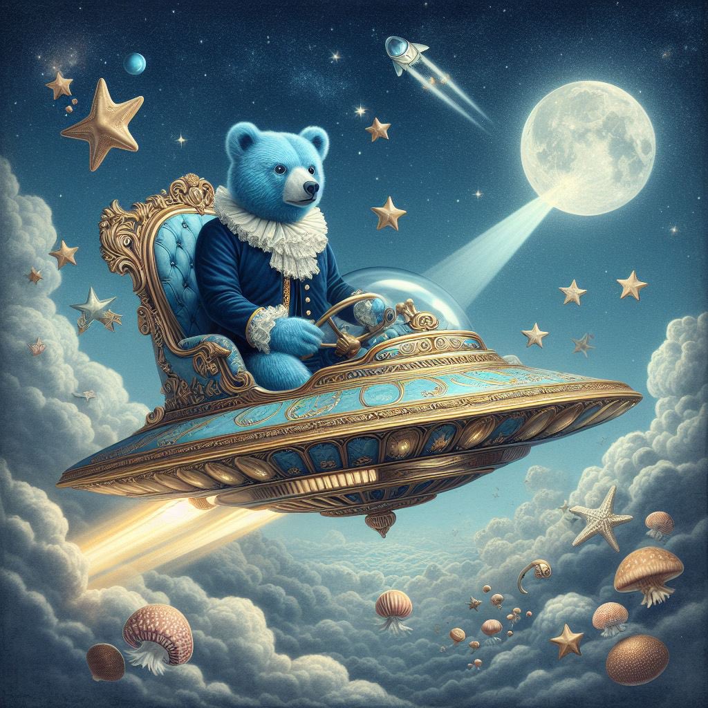 Gn🖤🌚great #nftfam ⭐️sweet dreams ✨see you tomorrow 🌞👈 
For Rococo Abduction #nftcollectibles 😃⬇️ 
#aiart #aiartcommunity #gn #nftart #NFTCollection #NFTartist #GoodNightX #29marzo #surrealart