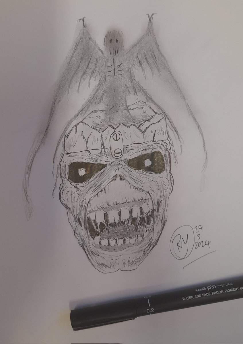 Had a #eddieironmaiden doodle #ironmaiden