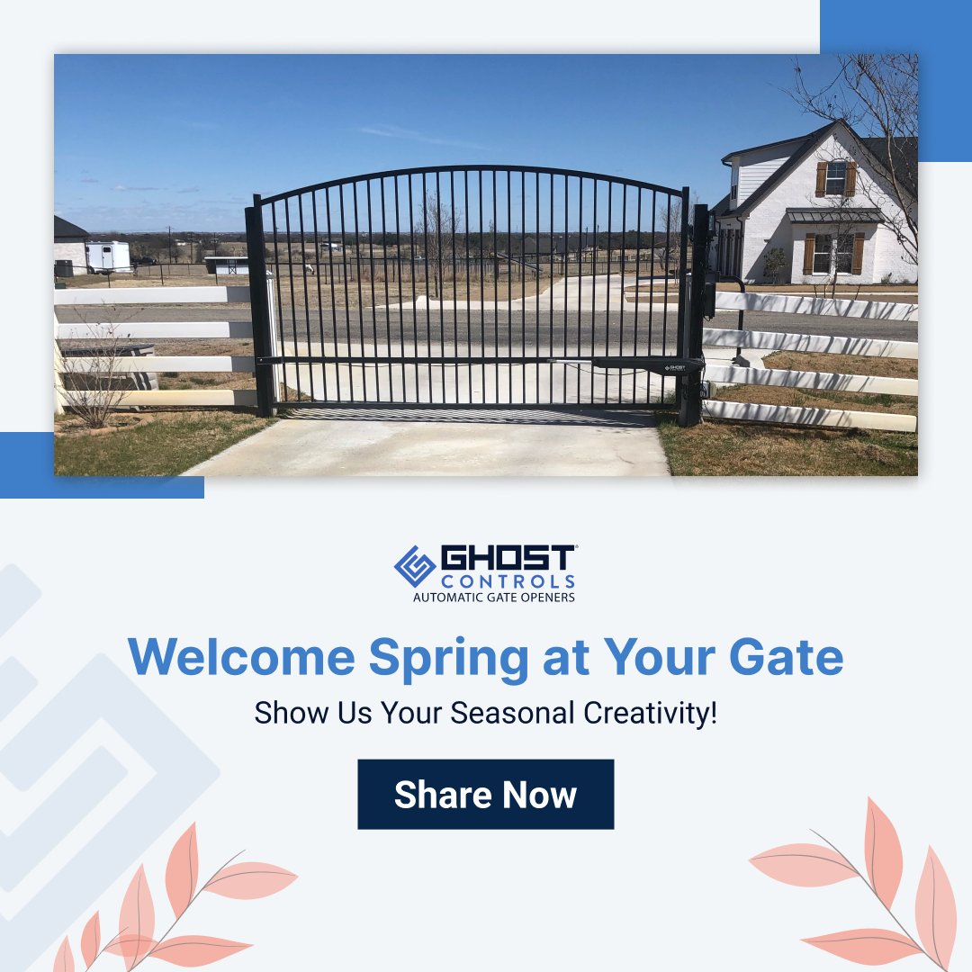 GhostControls's tweet image. As the season changes, we're excited to see how you're welcoming spring at your gate! Share your vibrant gate setups with us and inspire the community with your creativity, today! bit.ly/3QYhaz2
#automaticgateopener #gatetechnology #spring #springseason #springmainatance