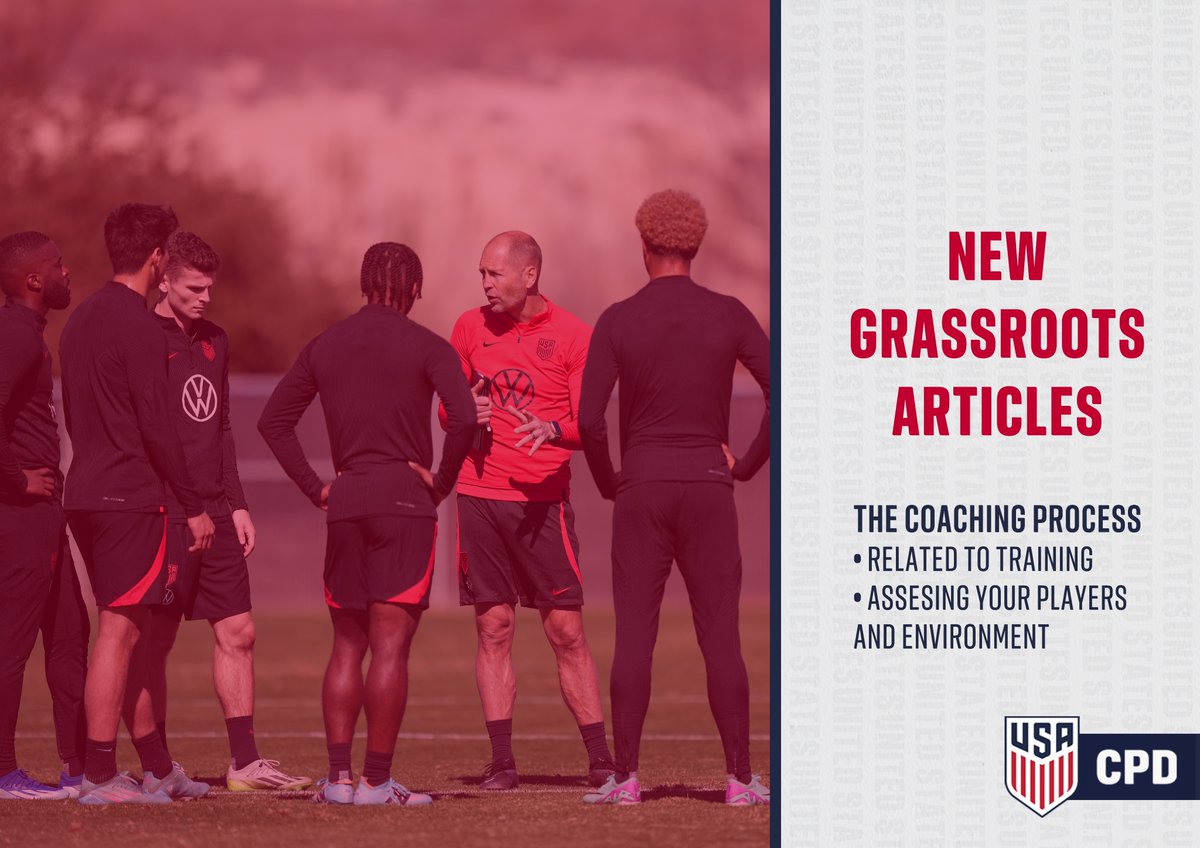 Babe wake up, a new set of coaching articles just dropped ☀️ The Coaching Process Related to Training: learning.ussoccer.com/articles/coach… The Coaching Process Assess your Players and Environment: learning.ussoccer.com/articles/coach…