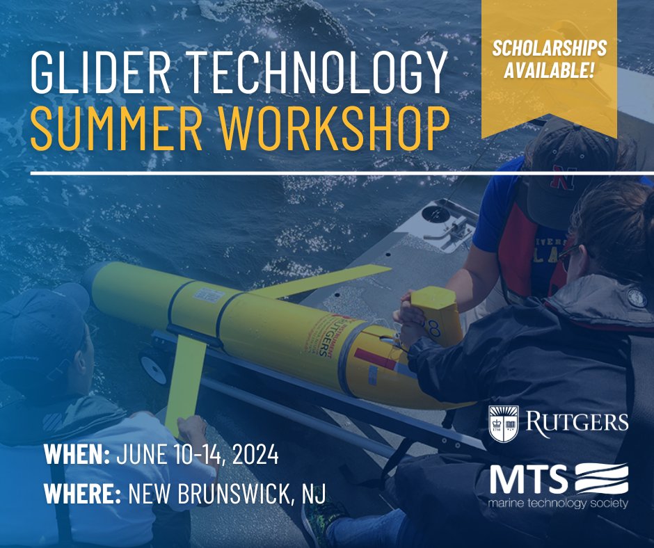✨ Attention undergraduate #students! ✨

Rutgers is set to host a Glider Technology Summer Workshop June 10-14. MTS offers scholarships up to $2,150 to attend. Act quickly as the application deadline is April 15! 🏃‍♂️

hubs.ly/Q02rb_2w0