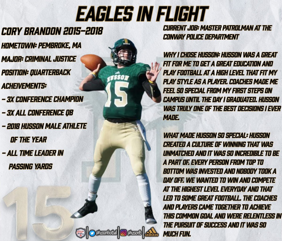 🦅 Eagles In Flight 🦅 ‘18 Cory Brandon 🏈 #HussonGuys