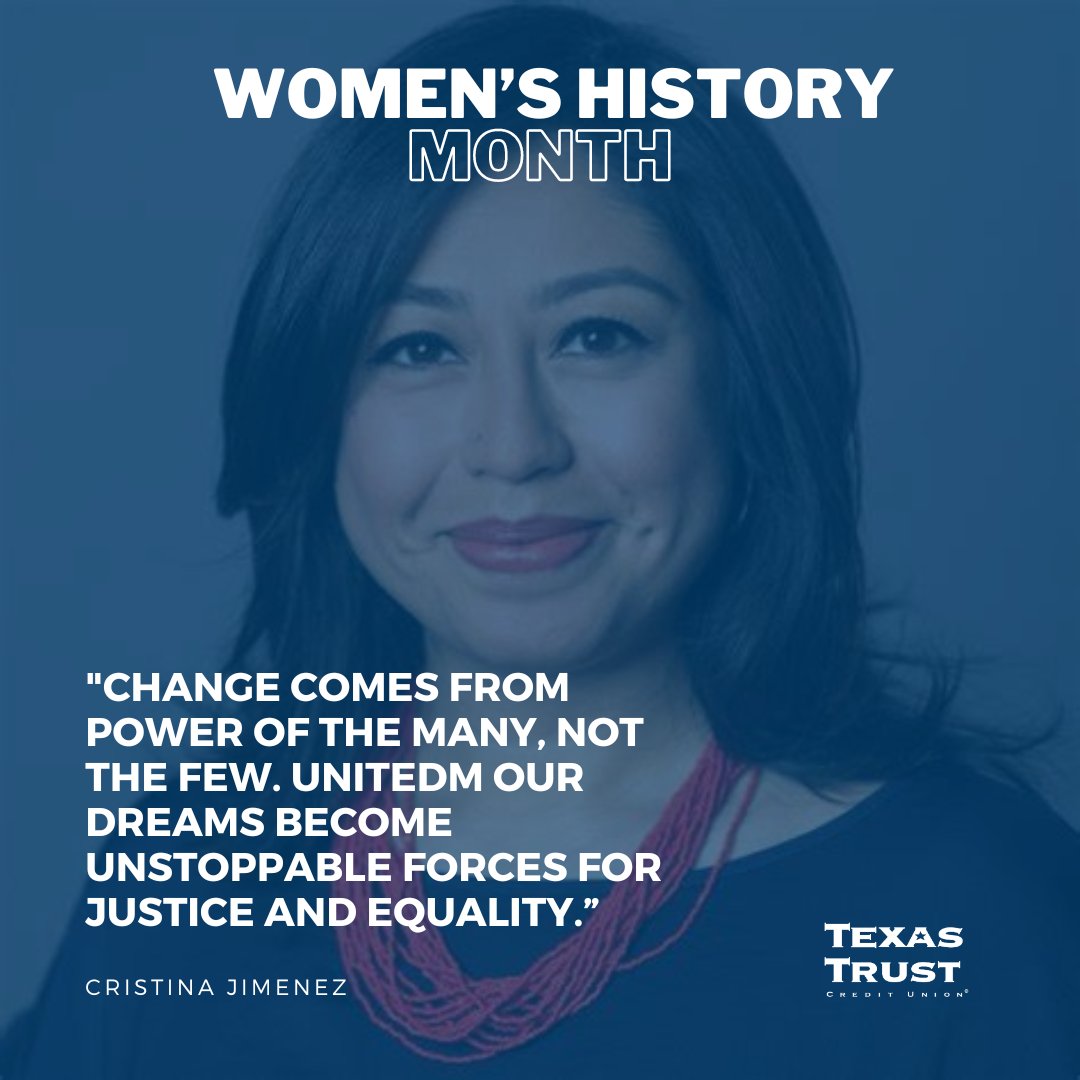 Cristina Jimenez is an advocate for immigrant rights and social justice. As the co-founder and former Executive Director of United We Dream she has been at the forefront of the fight for immigrant rights. Cristina Jimenez's leadership serves as an inspiration to women everywhere.