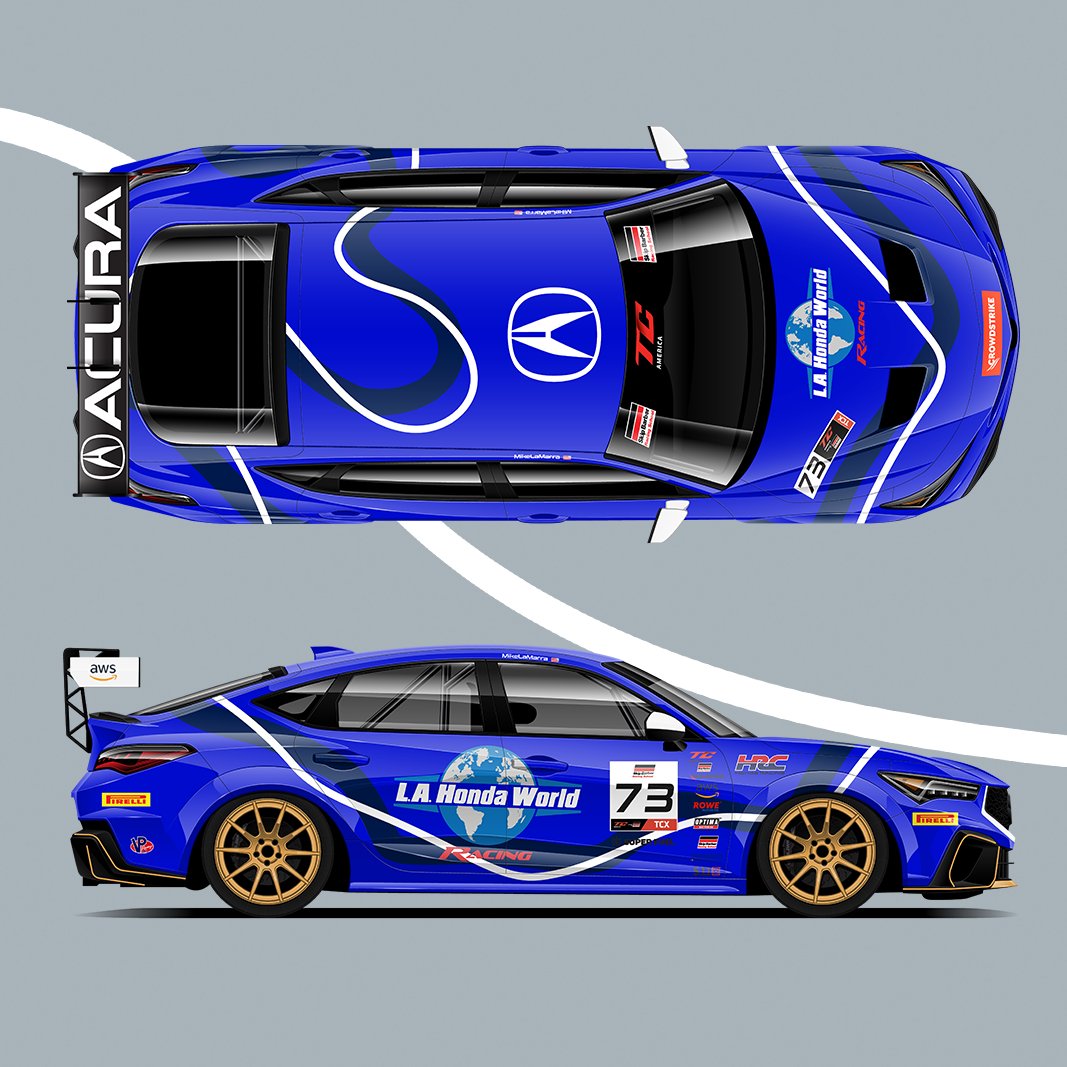 🏁 LIVERY REVEAL! 🏁 L.A. Honda World Racing is debuting the stunning new livery of the Acura Integra Type S #73, gearing up to be masterfully piloted by the incredible Mike Lamarra! After an outstanding performance with multiple podium finishes in the 2023 season, Mike is…