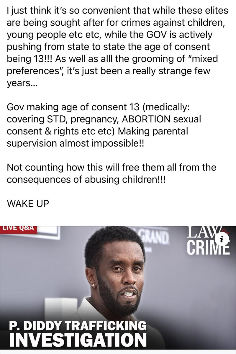 Timing is everything!!! Do you all still want to lower the #AgeOfConsent #CrimesAgainstChildren #Grooming #Trafficking