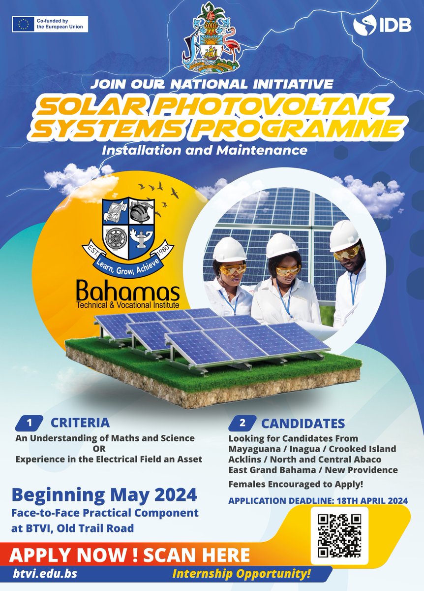Become a Renewable Energy Technician!

#solartraining #solar #solarenergy #solarpower #cleanenergy #renewableenergy #solartechnology #renewableenergyisthefuture #btvi #btvi242 #bahamas