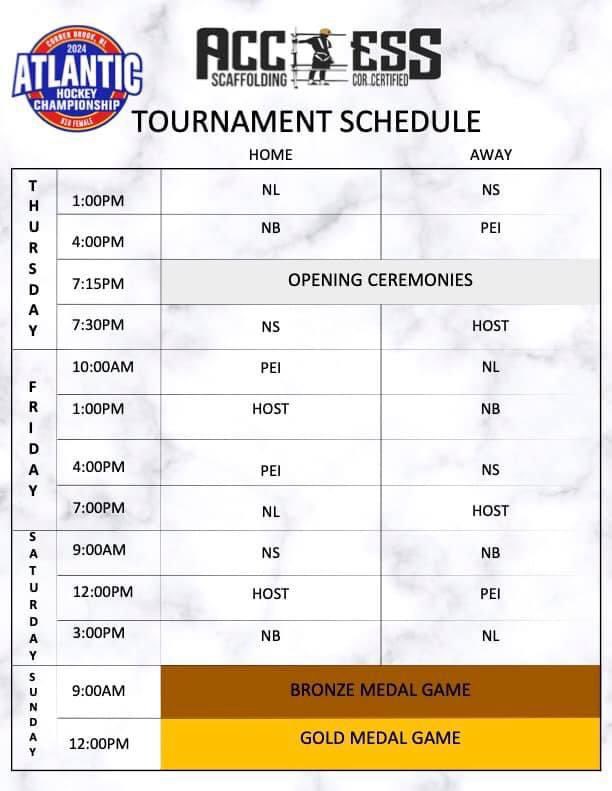 Just ONE WEEK until puck drop!  

Check out the schedule and be sure to come to the Corner Brook Civic Centre to watch some of the top female hockey players in Atlantic Canada!
