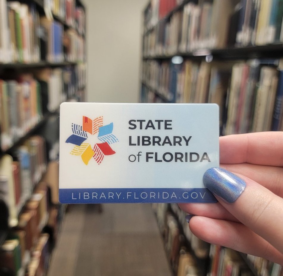 Today is National Library Day! With a State Library of Florida library card, you can check out items from our circulating collection. Apply here: fslt.ent.sirsi.net/custom/web/reg….