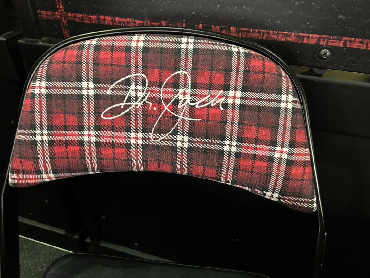 Really cool to have the broadcast seats paying tribute to Dr. Jack