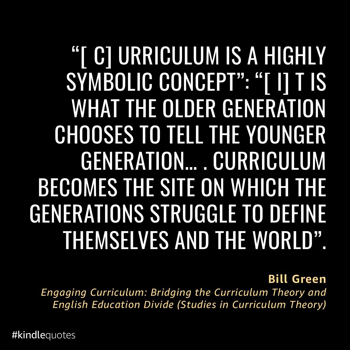 In all the noise about curricula, programs, boxes, etc. this point gets lost so easily. Knowledge building is important, but to treat curriculum design like it’s a purely scientific endeavor measured by test scores is to fundamentally misunderstand its purpose. #elachat
