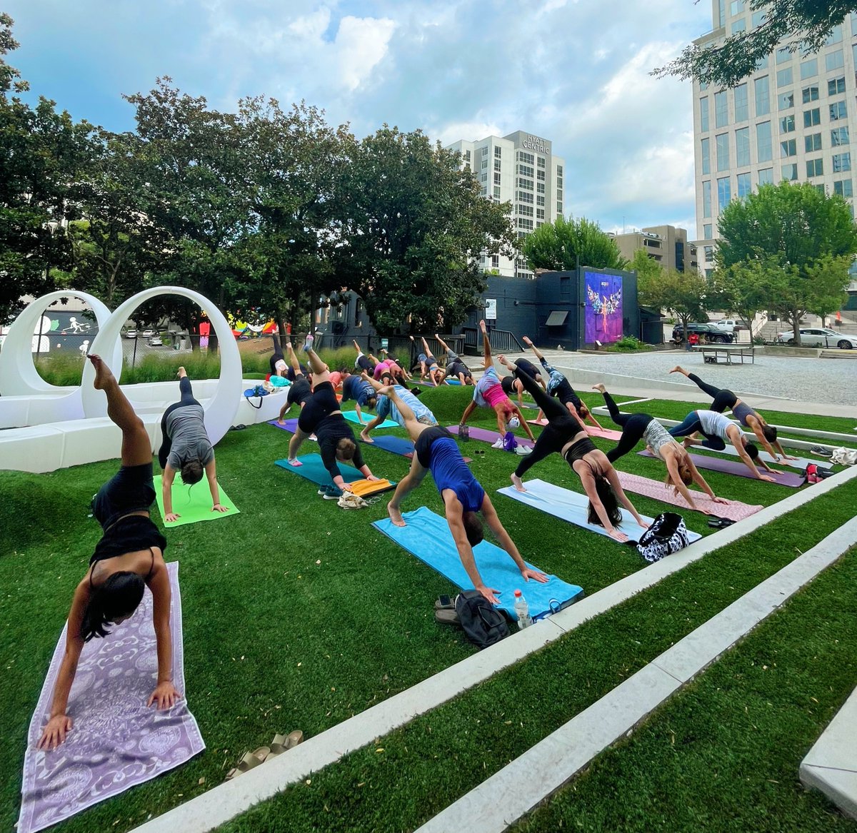 It's never too early to set your intentions for next week! Join us every Tuesday at 10th Street Park for Yoga Flow! 🌿 Come de-stress and connect with your Midtown community. All skill levels. BYO mat & water. 🕕 6-7pm 📍10th Street Park 🙏 in partnership with @evolationyogATL