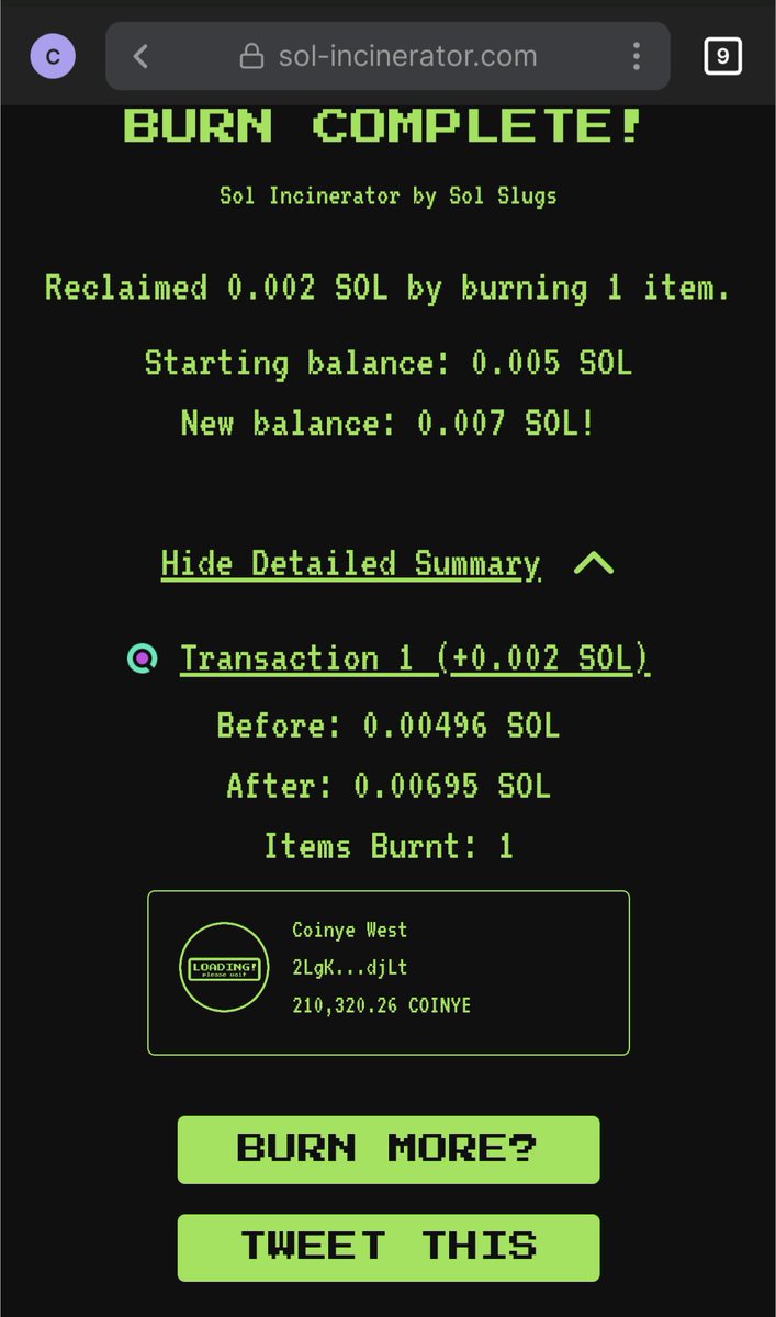 CoinyeWestSol's tweet photo. We just burned 2% of $coinye supply after we hit $20k MC. More burns will happen as the price rises.

Do you like fish sticks? https://t.co/oEegQNScaW