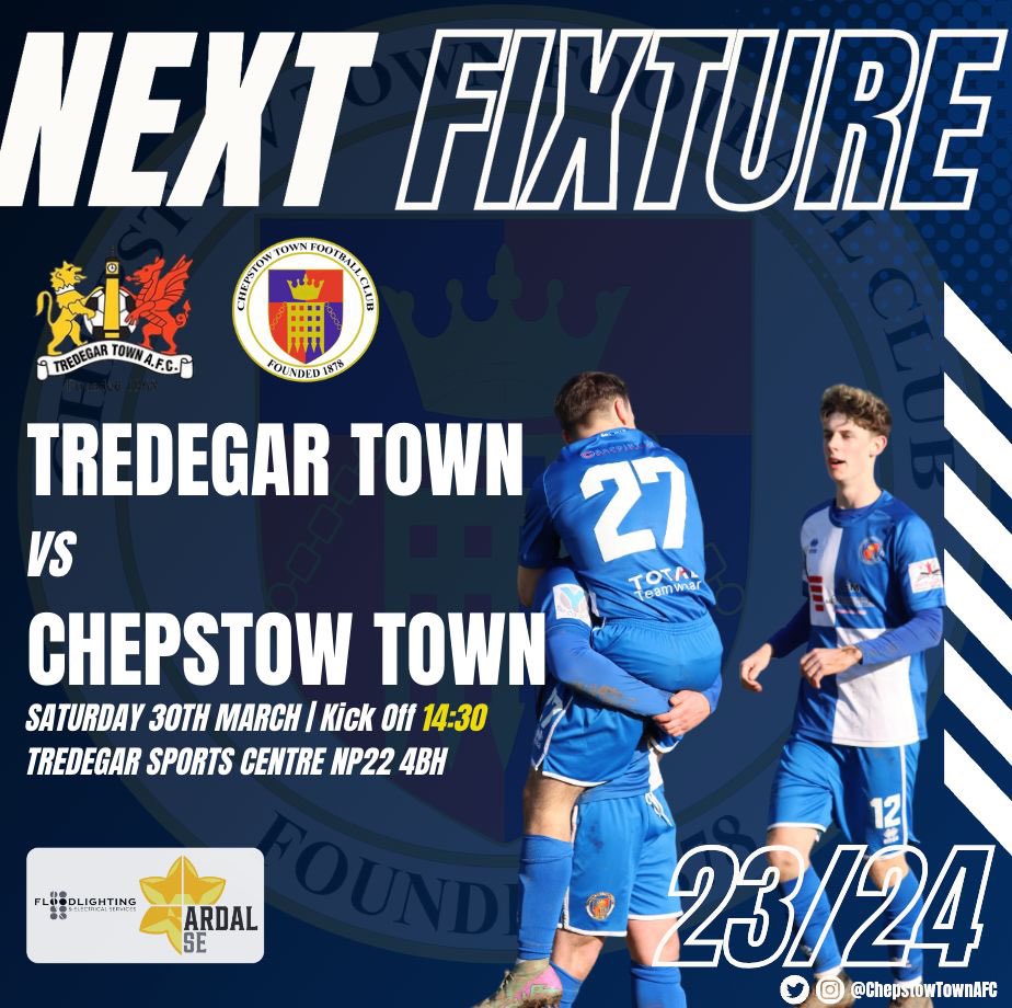 Tomorrow’s fixture ⚽️ We hope to travel to @TredegarTownFC tomorrow for an Ardal SE league fixture. The weather has been terrible today so fingers crossed the pitch can pass the 10am pitch inspection 🤞🏼 #CTAFC 💙🤍