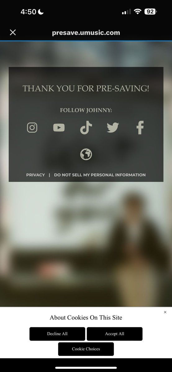 sandraabell97's tweet photo. @johnnyorlando Already pre save it https://t.co/KTpH5OapHX