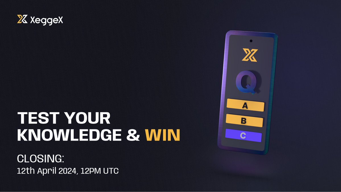 Test Your Knowledge🧠🪙 Test your knowledge of various aspects of cryptocurrencies, blockchain technology and the XeggeX exchange. 👇Click the link below and start the quiz! t.me/QuizBot?start=… 🥇1st place: 70 USDT 🥈2nd place: 30 USDT 🥉3rd place: 15 USDT