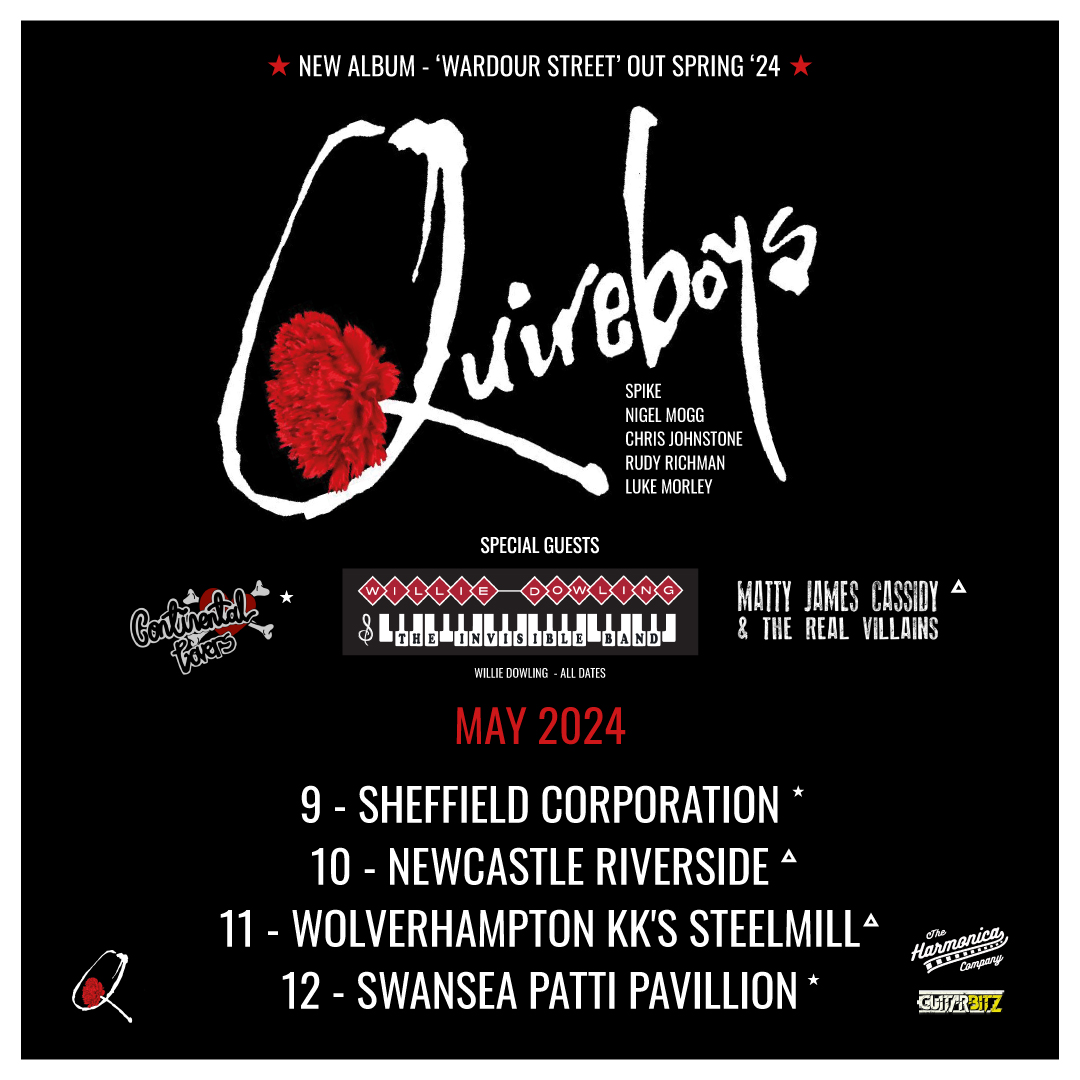 QUIREBOYS MAY SHOWS Don't forget to grab your tickets for the shows in May. These shows will be followed soon after by the release of the brand new Wardour Street album 🤘 Ticket links below 👇 #quireboysofficial #wardourstreet #quireboys2024