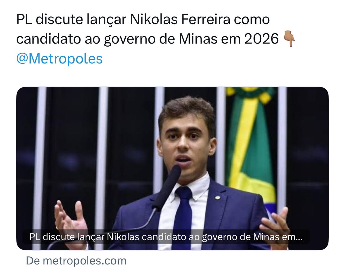 nikolas_dm's tweet photo. Sequer vou pensar nisso agora. Sou muito novo e há um longo caminho pela frente. Estou focado na ocupação de espaços, penetrar na sociedade e continuar realizando o trabalho que faço há anos 👍🏻 https://t.co/P0WdD68zJ3