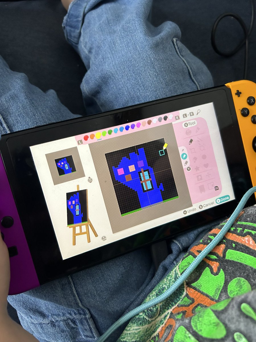 autumnjandersen's tweet photo. not to be that parent but why is my three year old so good at drawing on switch 🥹 this is a haunted house he made all by himself hello???? https://t.co/3Fr490kgxV