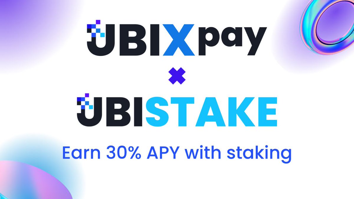 TheWolfOfCrypt6's tweet photo. 🌐Did you know that Ubixpay has an integration with UbiStake? It's possible to receive up to a 30% APY!

🔥As a key element of the extensive UBIX Network ecosystem, UbiStake presents an effective strategy for those looking to gain passive income through their cryptocurrency holdings.

🙌Thanks to its seamless integration with Ubixpay, acquiring UBX is a very simple process — with just a single click, you can transfer it and start generating your passive income 

Stake with Ubixpay 🚀 https://t.co/60HkMS58YG