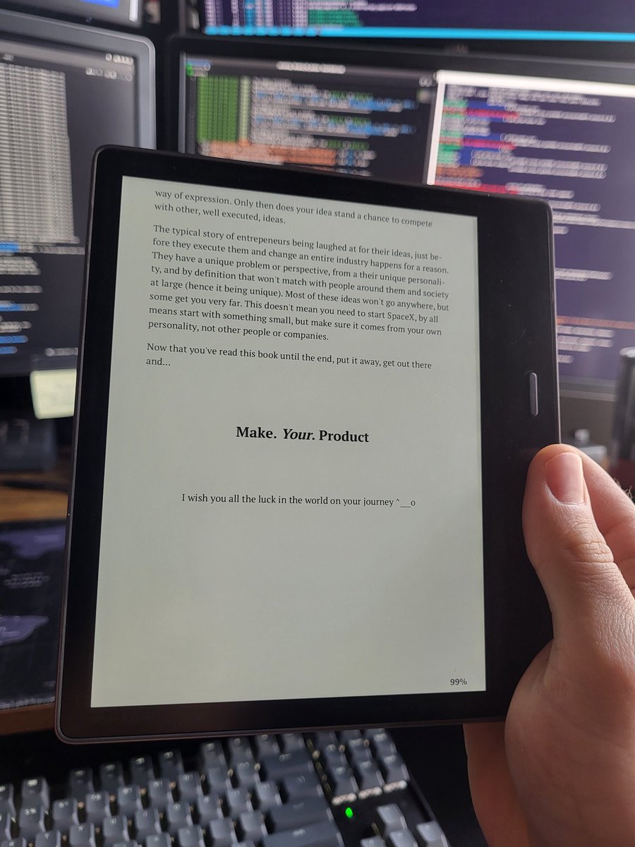 leonid066's tweet photo. @levelsio, thank you. 
It's consise and very insightful. 
There is a reason it's considered a classic. https://t.co/y7sZtN61u5