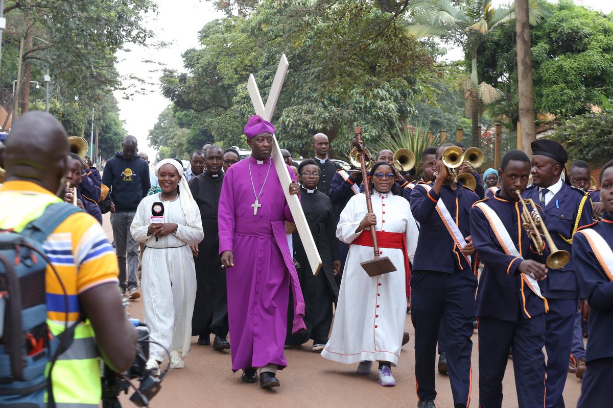 To God be the glory for today's successful public way of the Cross. On this day, we remember the day that Jesus Christ was crucified. The blood He shed on the cross washes away our sins as white as snow. I thank Uganda Joint Christian Council (UJCC) for the preparations.